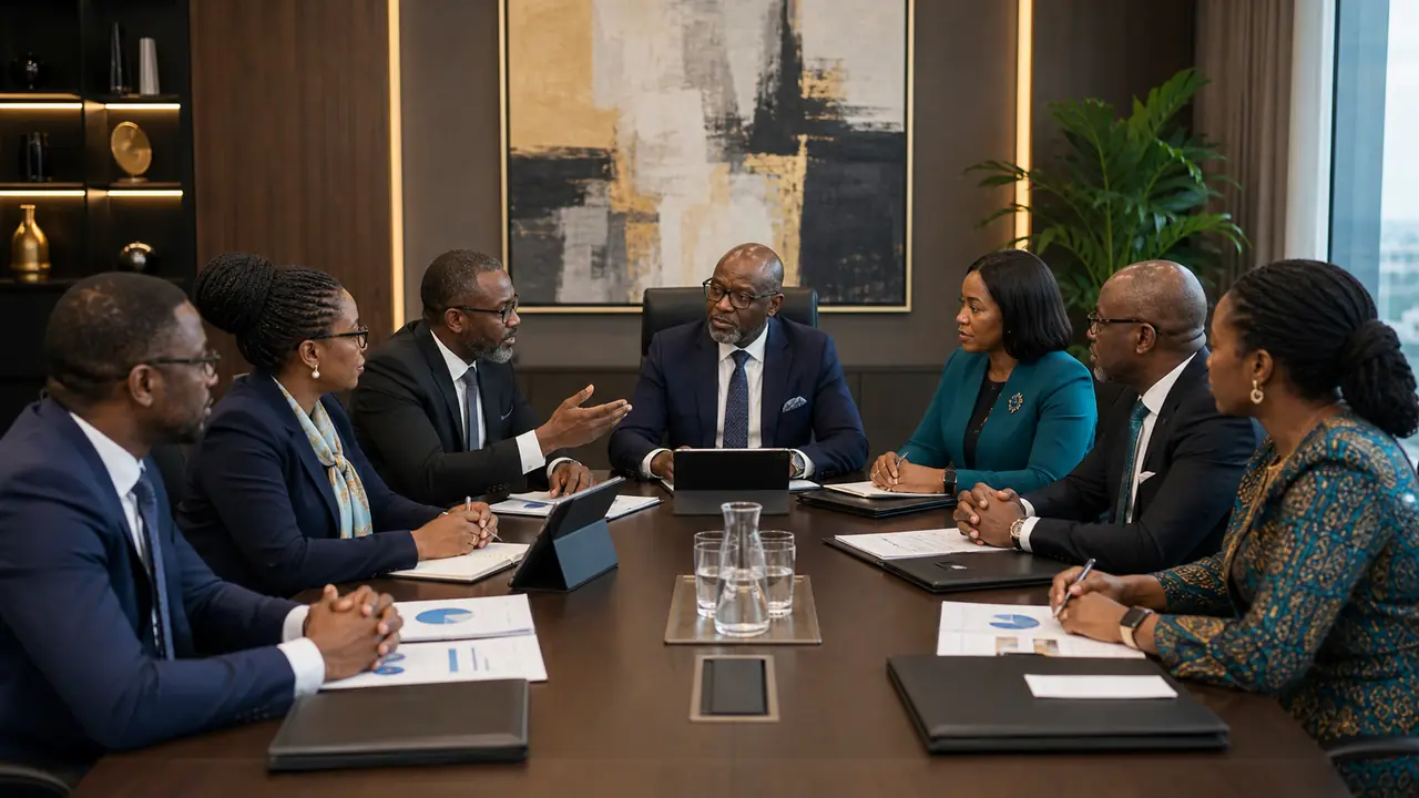 African professionals in a leadership and emotional intelligence learning session