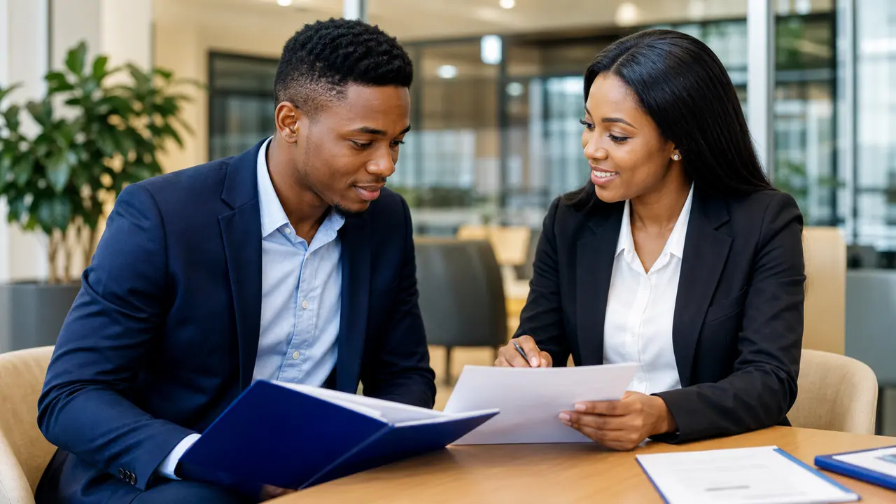 Young Nigerian graduate reviewing professional membership application